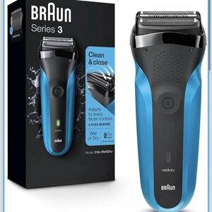 Blue and Black Shaver with Ergonomic Design